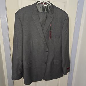 Alfani Charcoal Suit 52L Jacket, 40x32 Pants